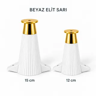 Beyaz Elit Sarı Mobilya Ayağı — Ürünler — EMKA Ayak