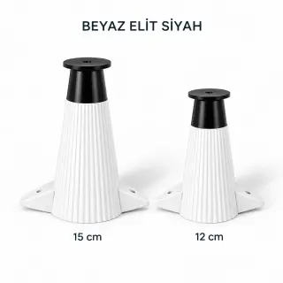 Beyaz Elit Siyah Mobilya Ayağı — Ürünler — EMKA Ayak