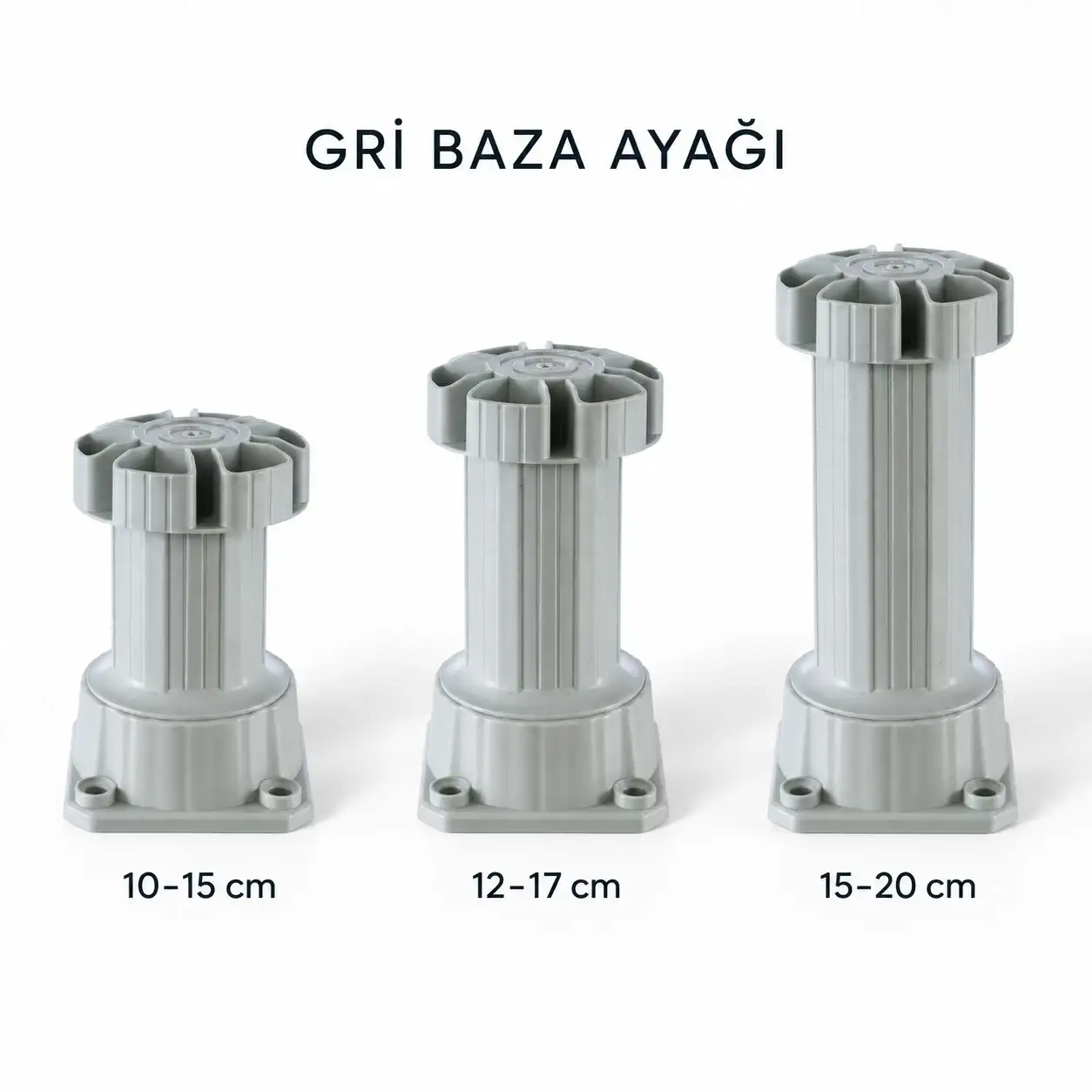 Gri Ayarlanabilir Baza Ayağı — Ürünler — EMKA Ayak