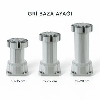 Gri Ayarlanabilir Baza Ayağı — Ürünler — EMKA Ayak