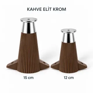 Kahve Elit Krom Mobilya Ayağı — Ürünler — EMKA Ayak