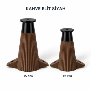Kahve Elit Siyah Mobilya Ayağı — Ürünler — EMKA Ayak