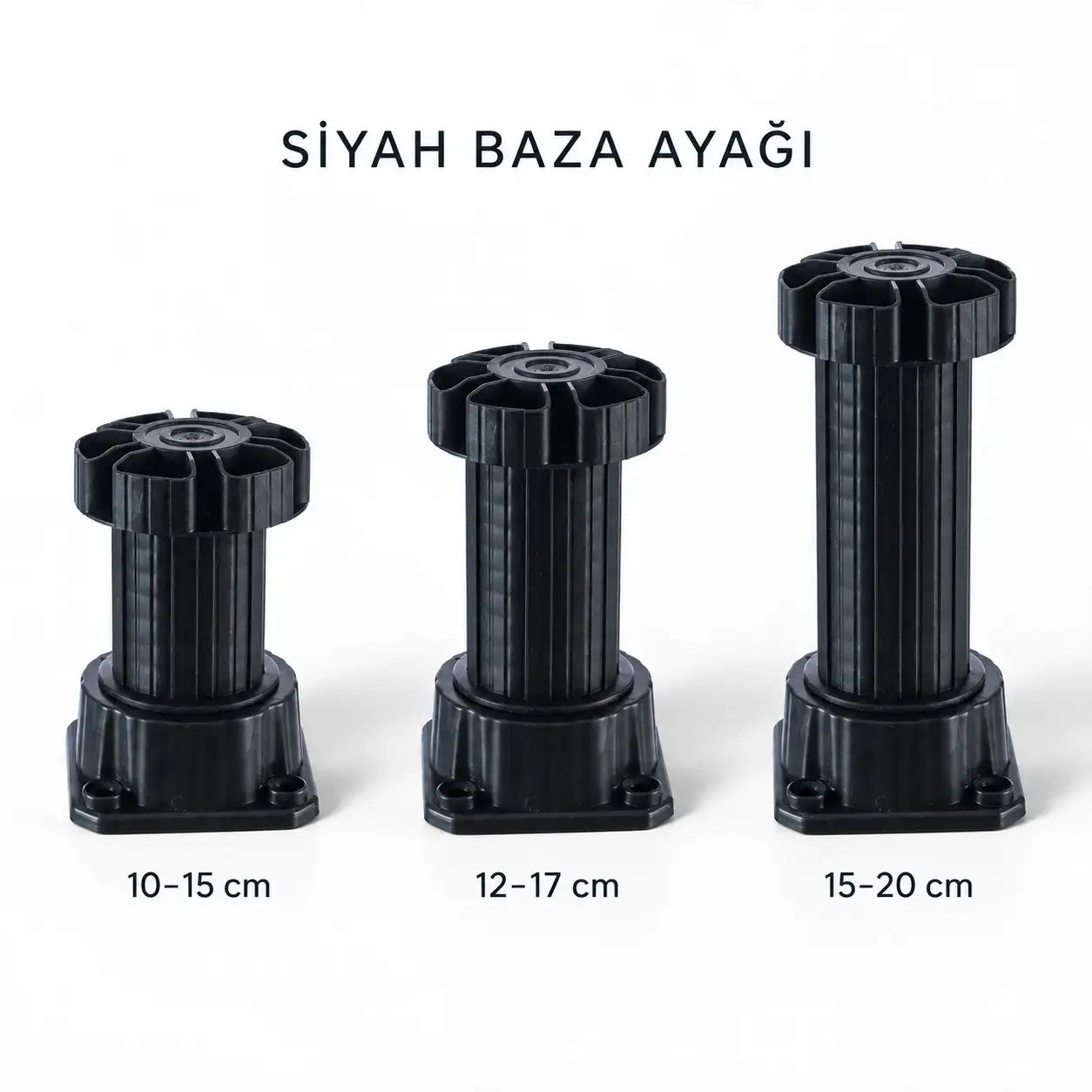 Siyah Ayarlanabilir Baza Ayağı — Ürünler — EMKA Ayak
