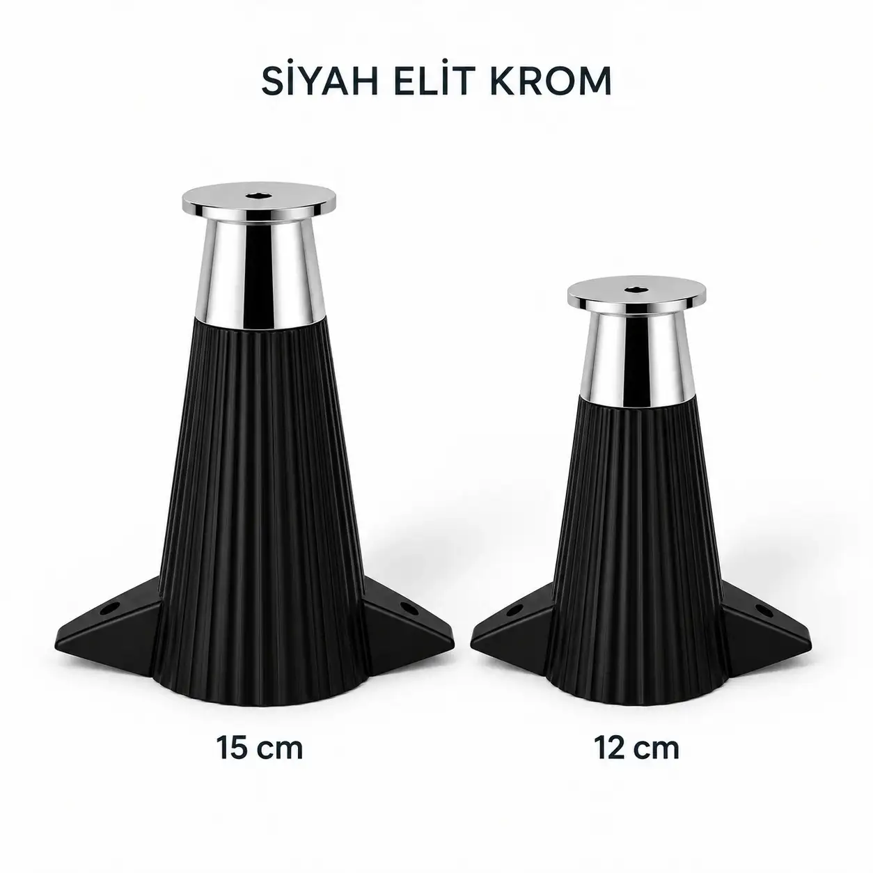 Siyah Elit Krom Mobilya Ayağı — Ürünler — EMKA Ayak
