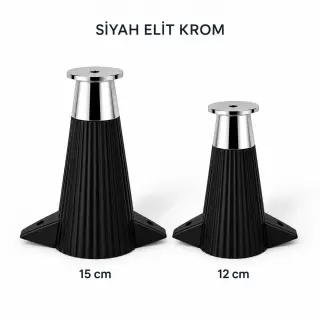 Siyah Elit Krom Mobilya Ayağı — Ürünler — EMKA Ayak