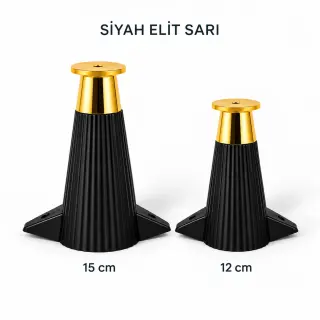 Siyah Elit Sarı Mobilya Ayağı — Ürünler — EMKA Ayak