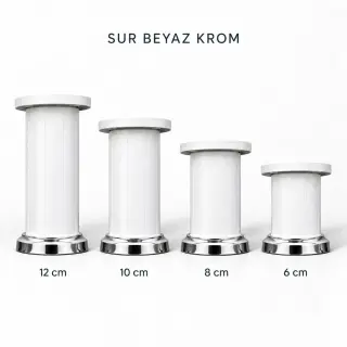 Sur Beyaz Krom Mobilya Ayağı — Ürünler — EMKA Ayak