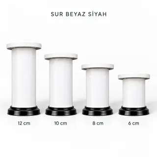 Sur Beyaz Siyah Mobilya Ayağı — Ürünler — EMKA Ayak