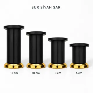 Sur Siyah Sarı Mobilya Ayağı — Ürünler — EMKA Ayak