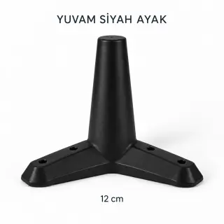 Yuvam Siyah Mobilya Ayağı 12 cm — Ürünler — EMKA Ayak